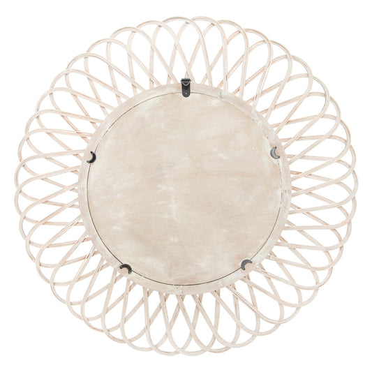 Wicker 35" Daisy Mirror, Natural