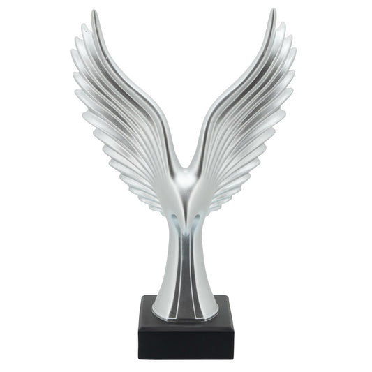 Resin 20"h Eagle Table Accent, Silver