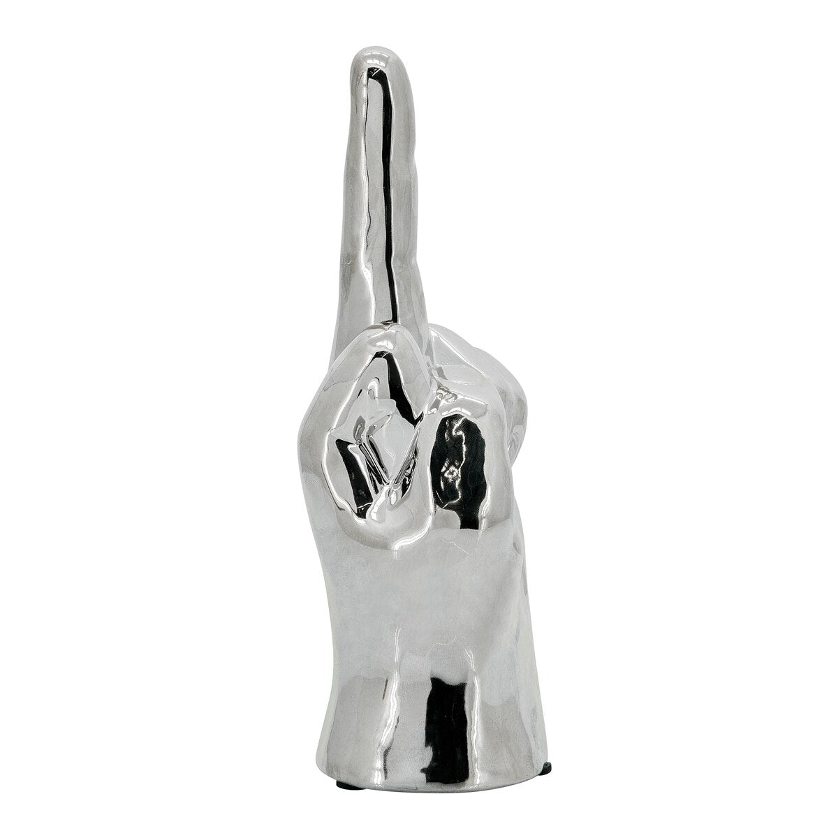 8" Dirty Finger Sign, Silver