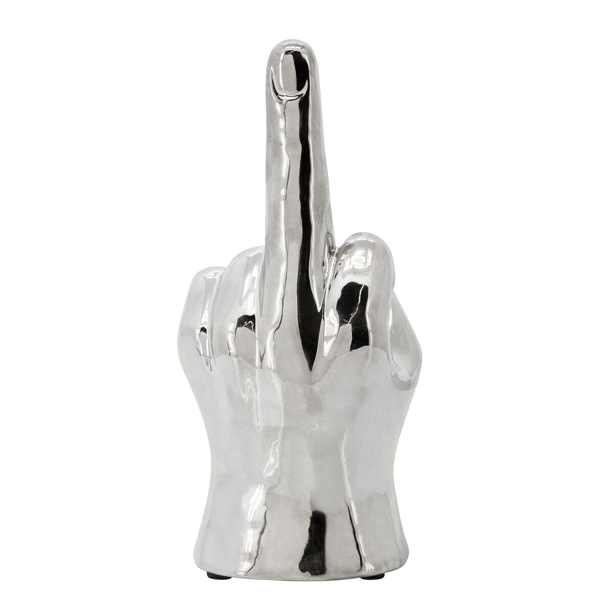 8" Dirty Finger Sign, Silver