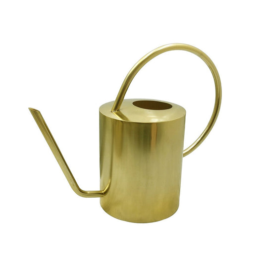 Metal 12"h Watering Can, Gold