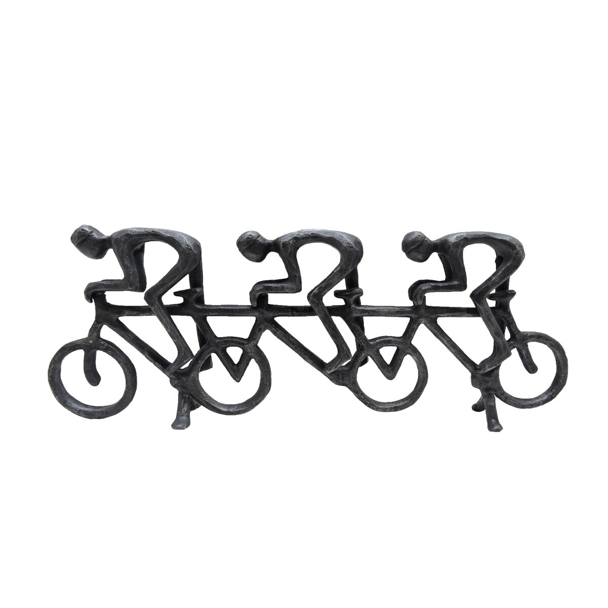 Metal 20" 3-man Cyclists, Gunmetal