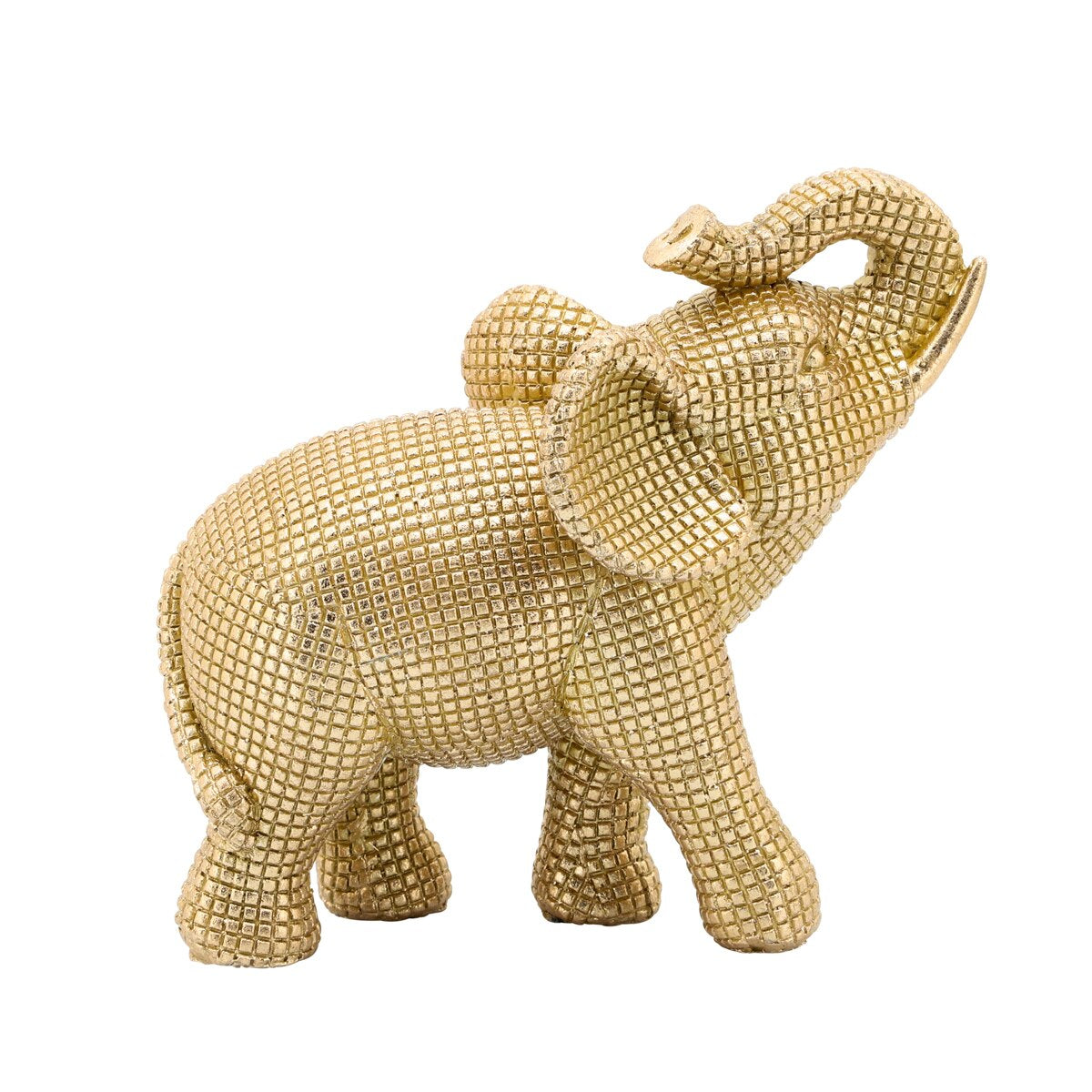 Resin 7" Elephant Table Accent, Gold