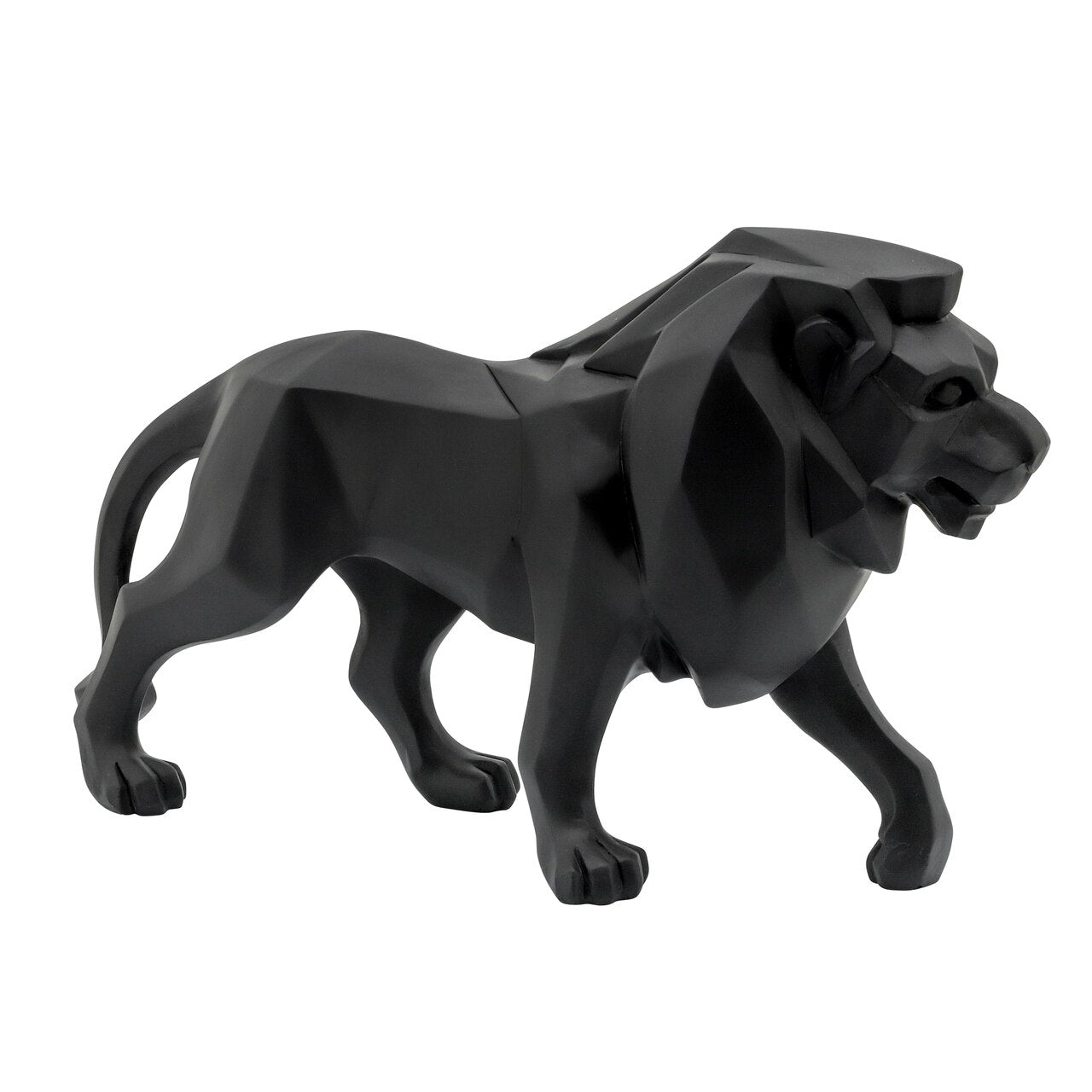 Resin 16" Standing Lion, Black