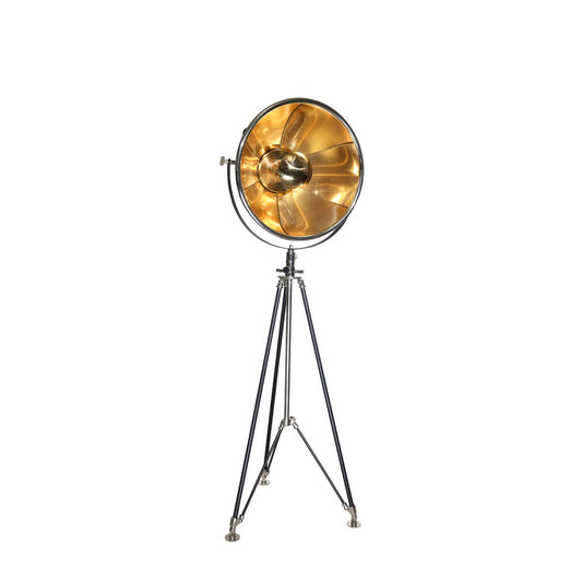 Metal 62" Photographer's Tripod Floor Lamp, Black/