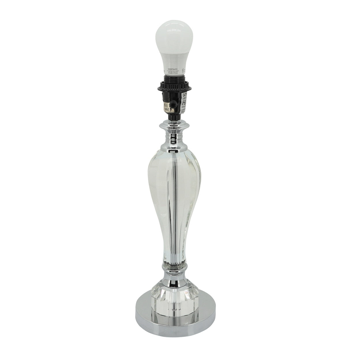 Crystal 23.75" Bulb Table Lamp, Clear