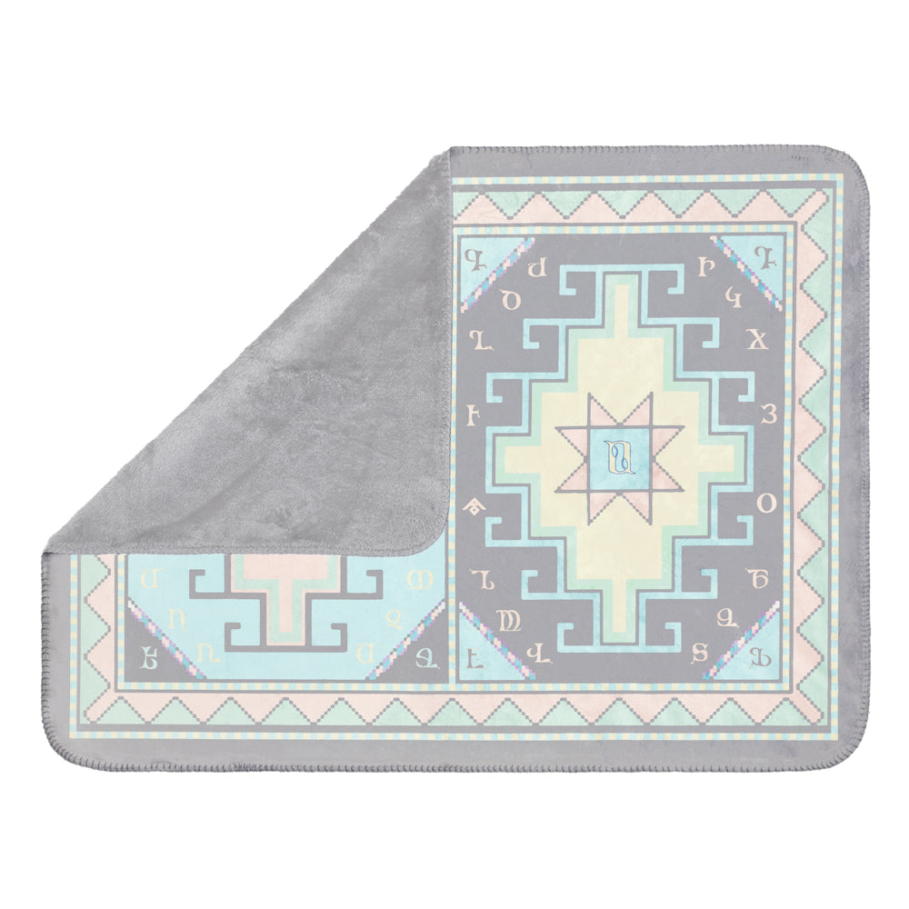 Armenian Alphabet Baby set Blanket, Bib and Burp cloth