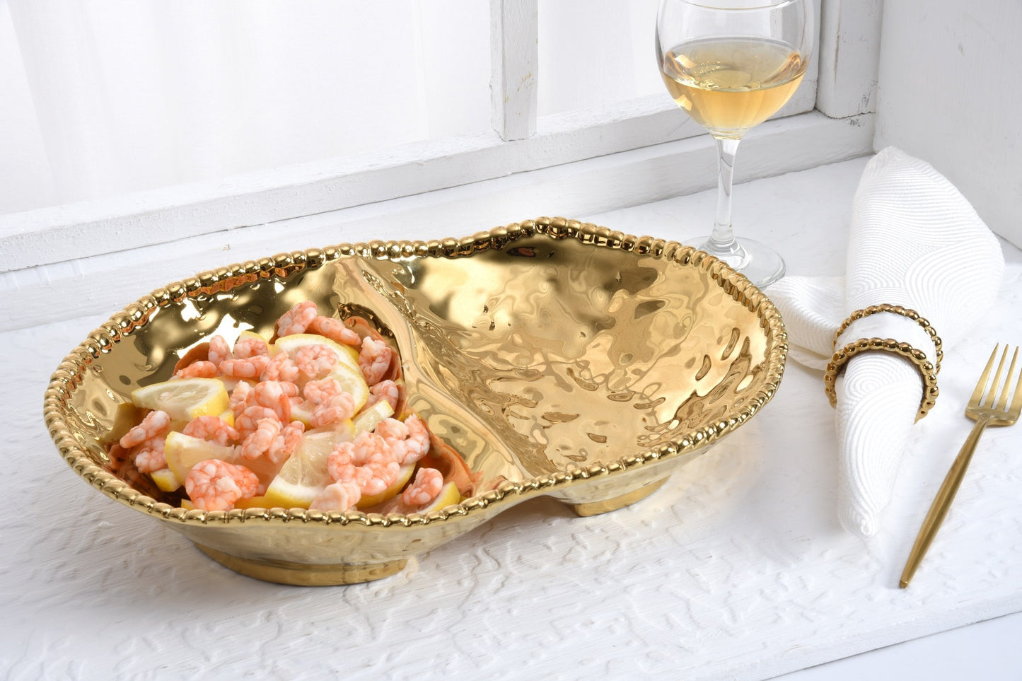 PAMPA BAY TWO-SECTION SERVING BOWL IN MONACO