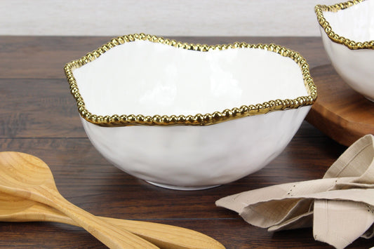 PAMPA BAY LARGE SALAD BOWL IN GOLDEN SALERNO
