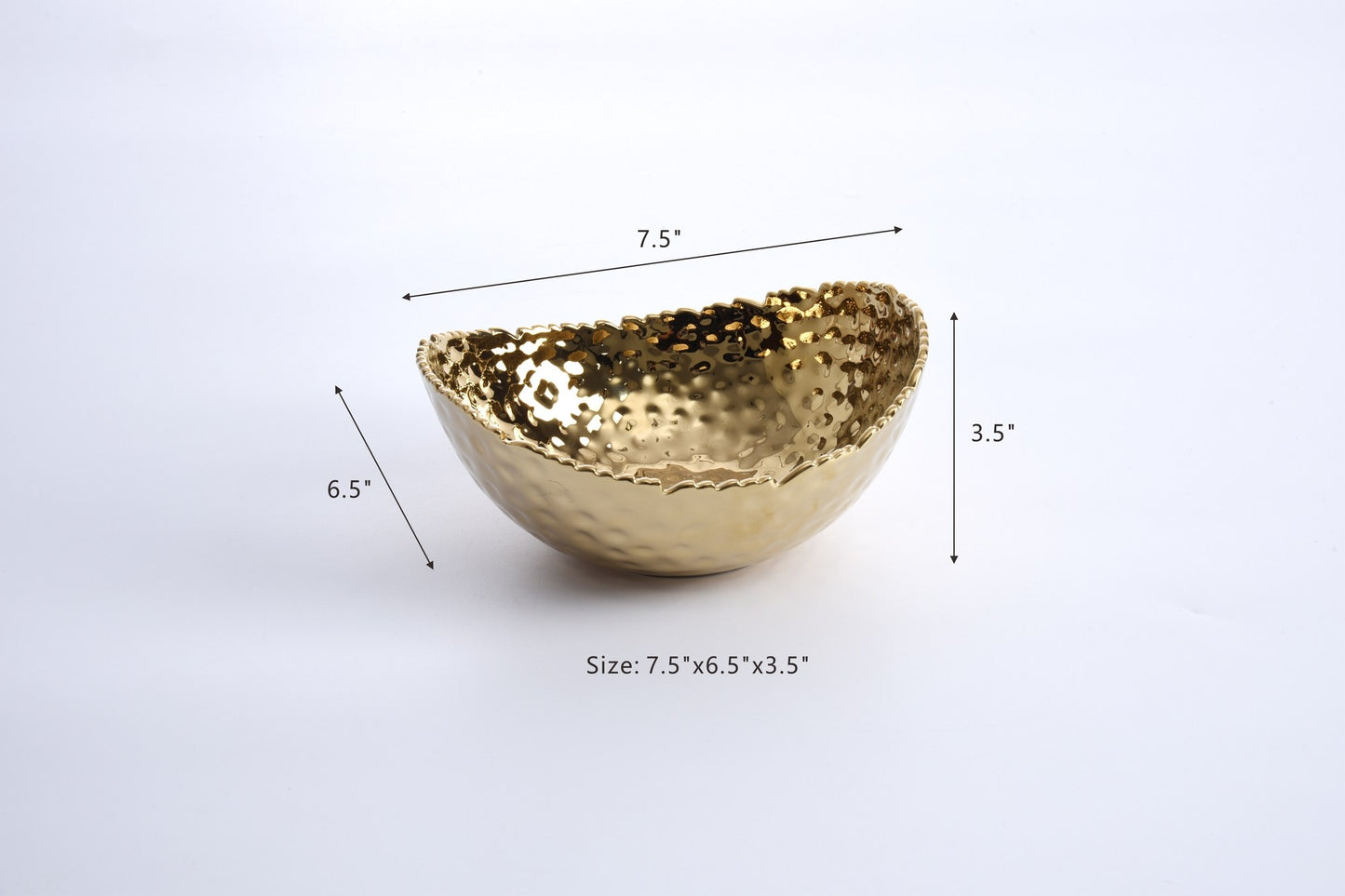 PAMPA BAY SMALL, GOLD OVAL BOWL