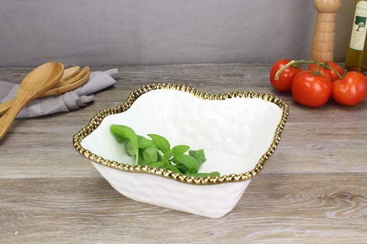 PAMPA BAY MEDIUM SQUARE SALAD BOWL IN GOLDEN SALERNO