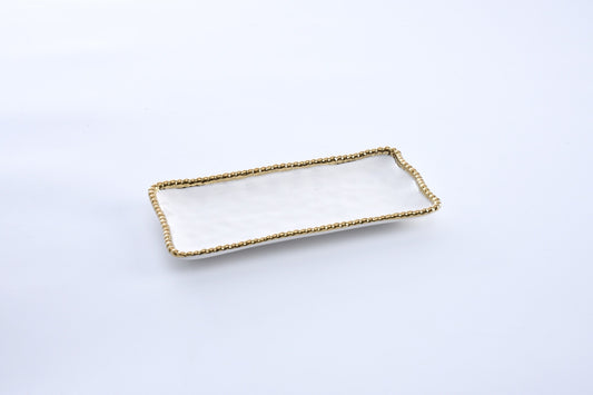 PAMPA BAY SMALL RECTANGULAR TRAY GOLDEN SALERNO