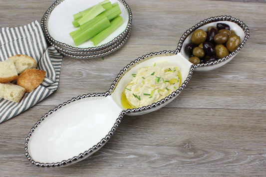 PAMPA BAY 3 SECTION SERVING PIECE