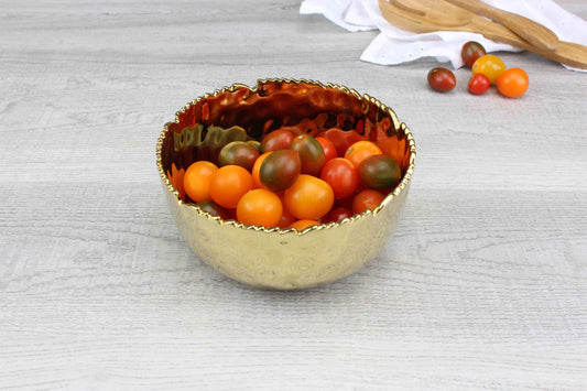 Pampa Bay Gold Medium Round Bowl