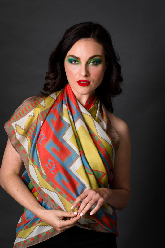 Armenian Alphabet Scarf #3 Rectangle