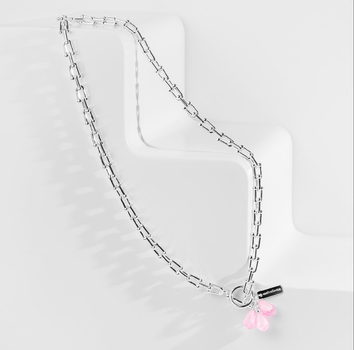 Pomegranate Seeds Necklace in Silver Chain