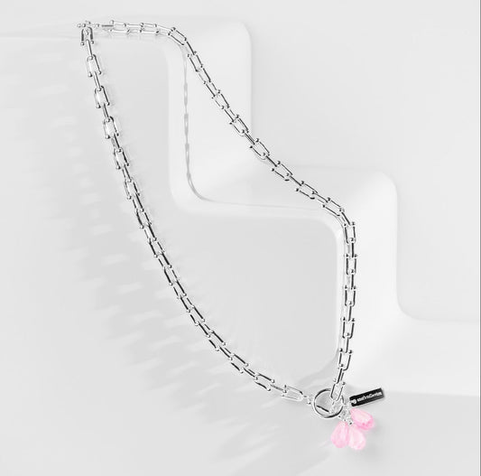 Pomegranate Seeds Necklace in Silver Chain